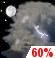 Monday Night: Showers and thunderstorms likely before 8pm, then a slight chance of showers and thunderstorms after 2am.  Mostly cloudy, with a low around 78. West wind around 6 mph.  Chance of precipitation is 60%.